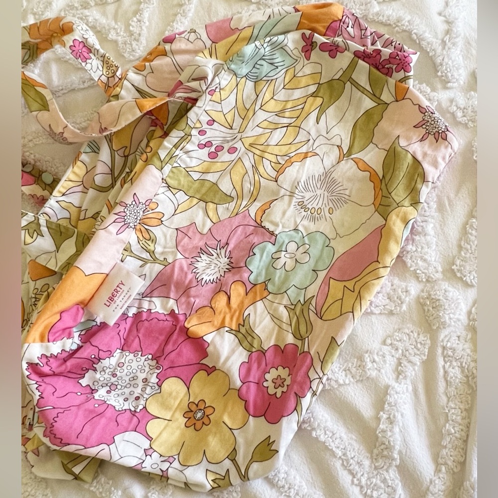 Liberty of London for Target Happy Colorful Retro Floral Zip Tote Bag Rare - Picture 10 of 16
